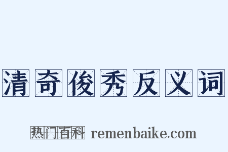 清奇俊秀反义词是什么意思的图片